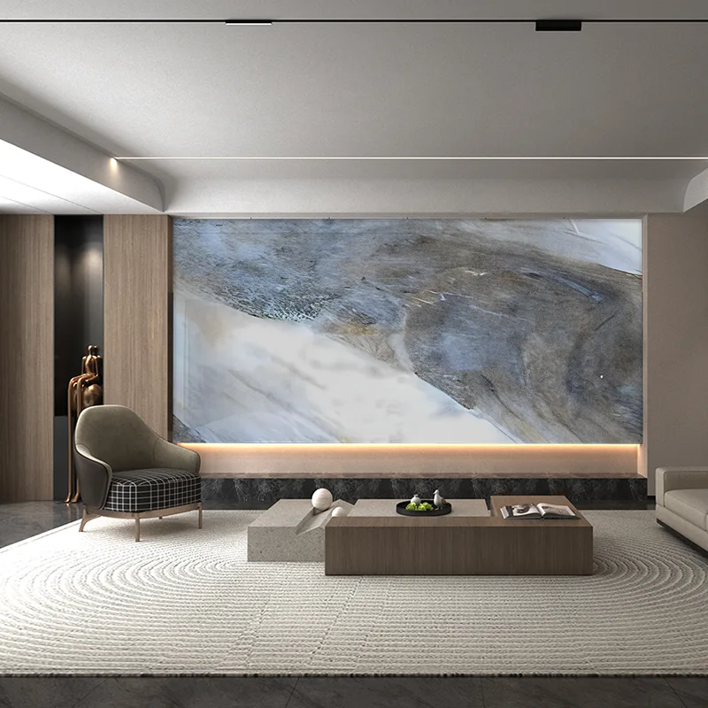 Painéal Balla Cúlra Marmair Sraith Glas agus Gorm Amazon